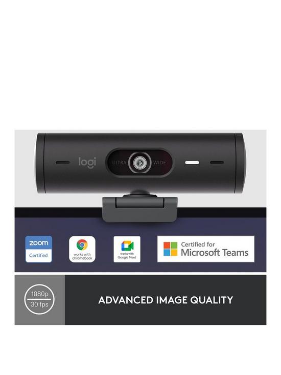 stillFront image of logitech-brio-500-full-hd-webcam-usb-c-cable-works-with-teams-google-meet-zoom