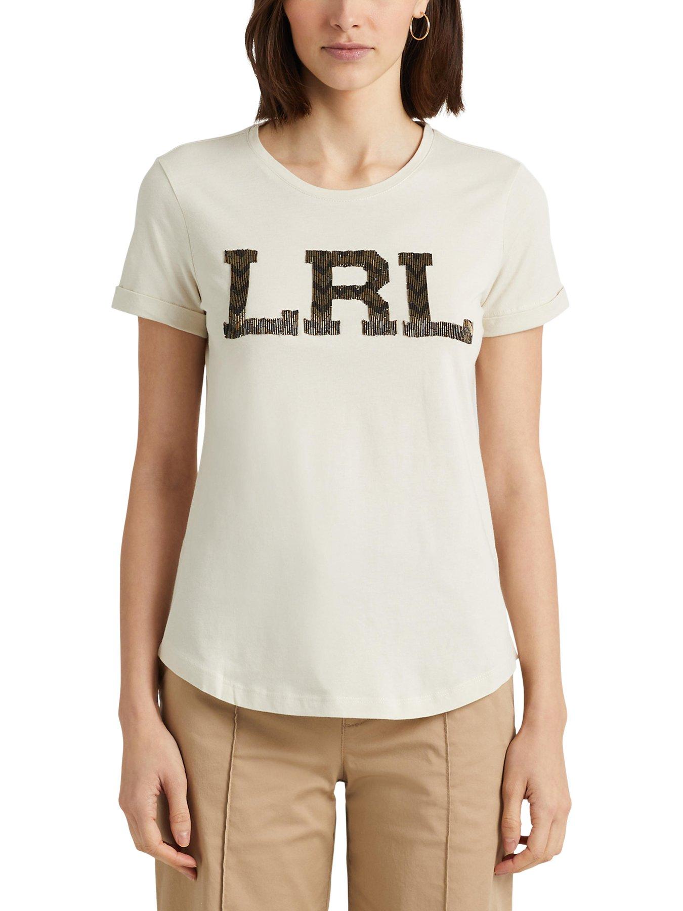Lauren by Ralph Lauren Hailly-short Sleeve-t-shirt - Natural Cream |  