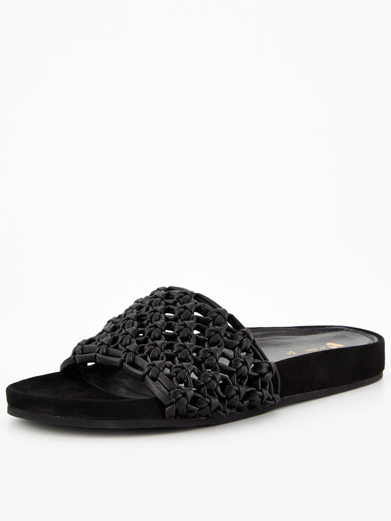 V by Very Weave Slider Sandal Black very