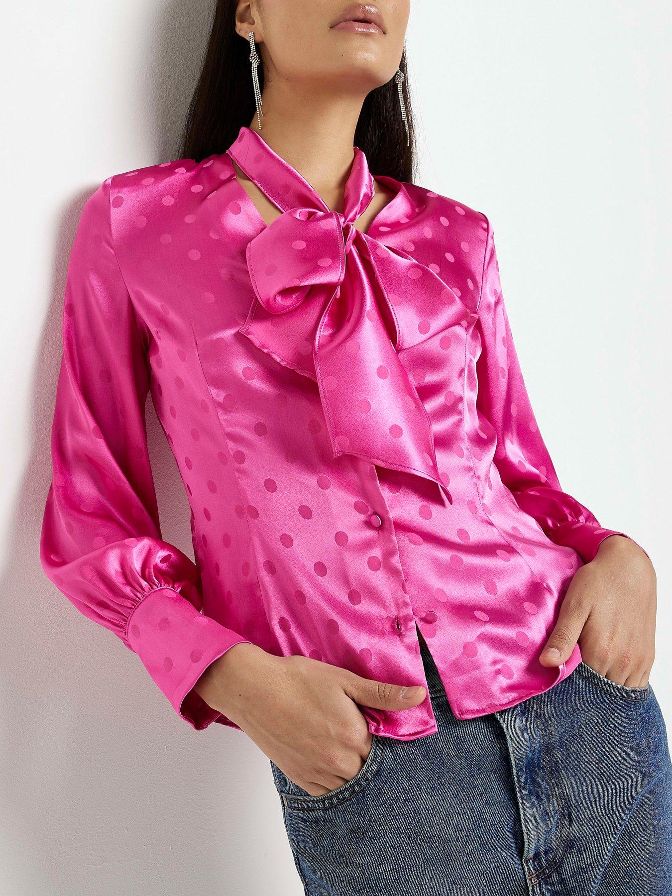 Pink L discount 58% WOMEN FASHION Shirts & T-shirts NO STYLE SHEIN Shirt 