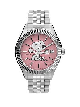 timex heritage collection: legacy x peanuts stainless steel women's watch