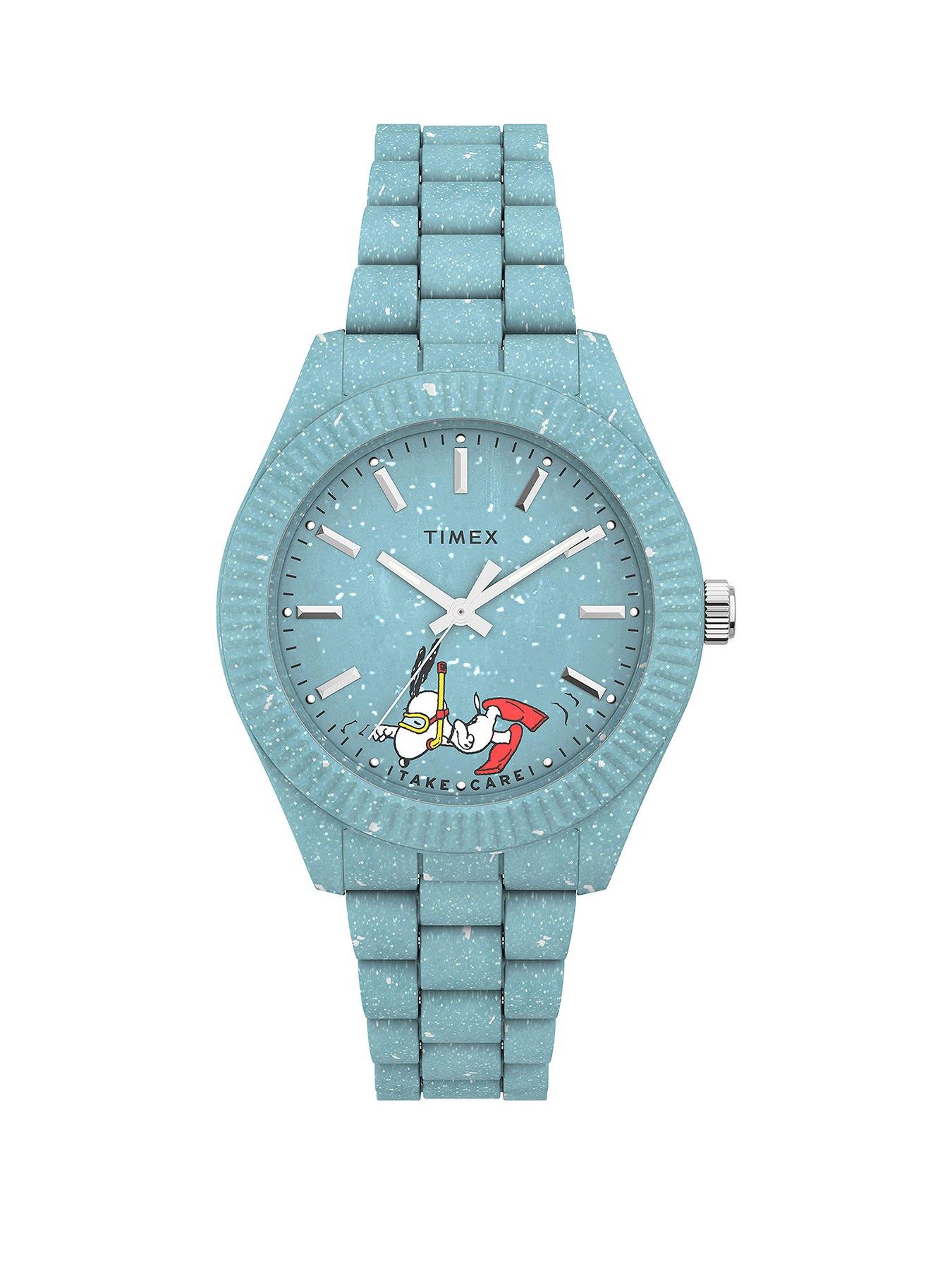 Product photograph of Timex Heritage Collection Waterbury Ocean X Peanuts Women S Watch from very.co.uk