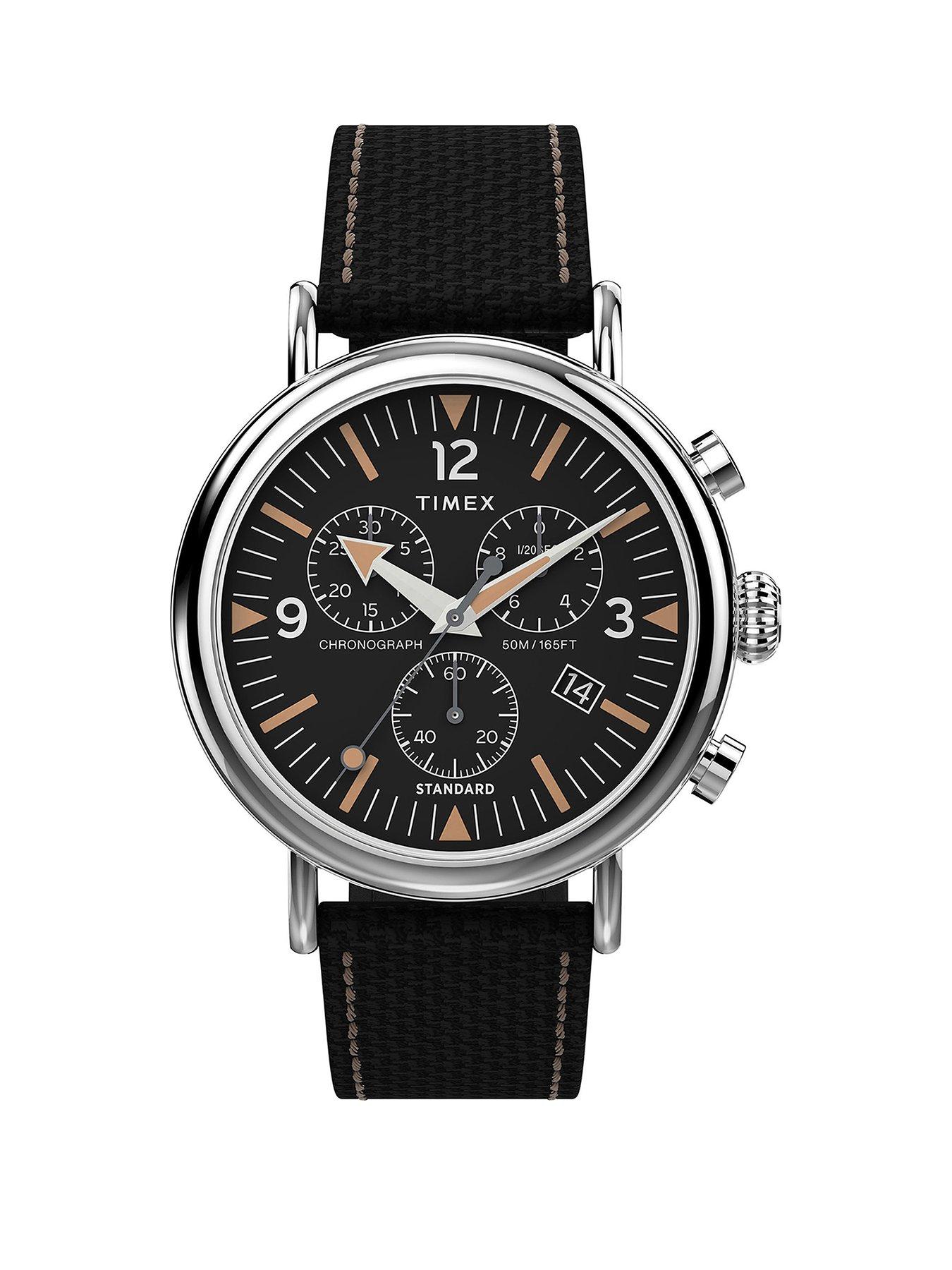 Timex weekender chronograph discount black