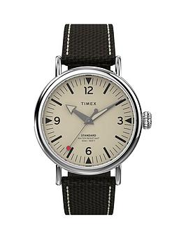 timex essential collection fabric men's watch