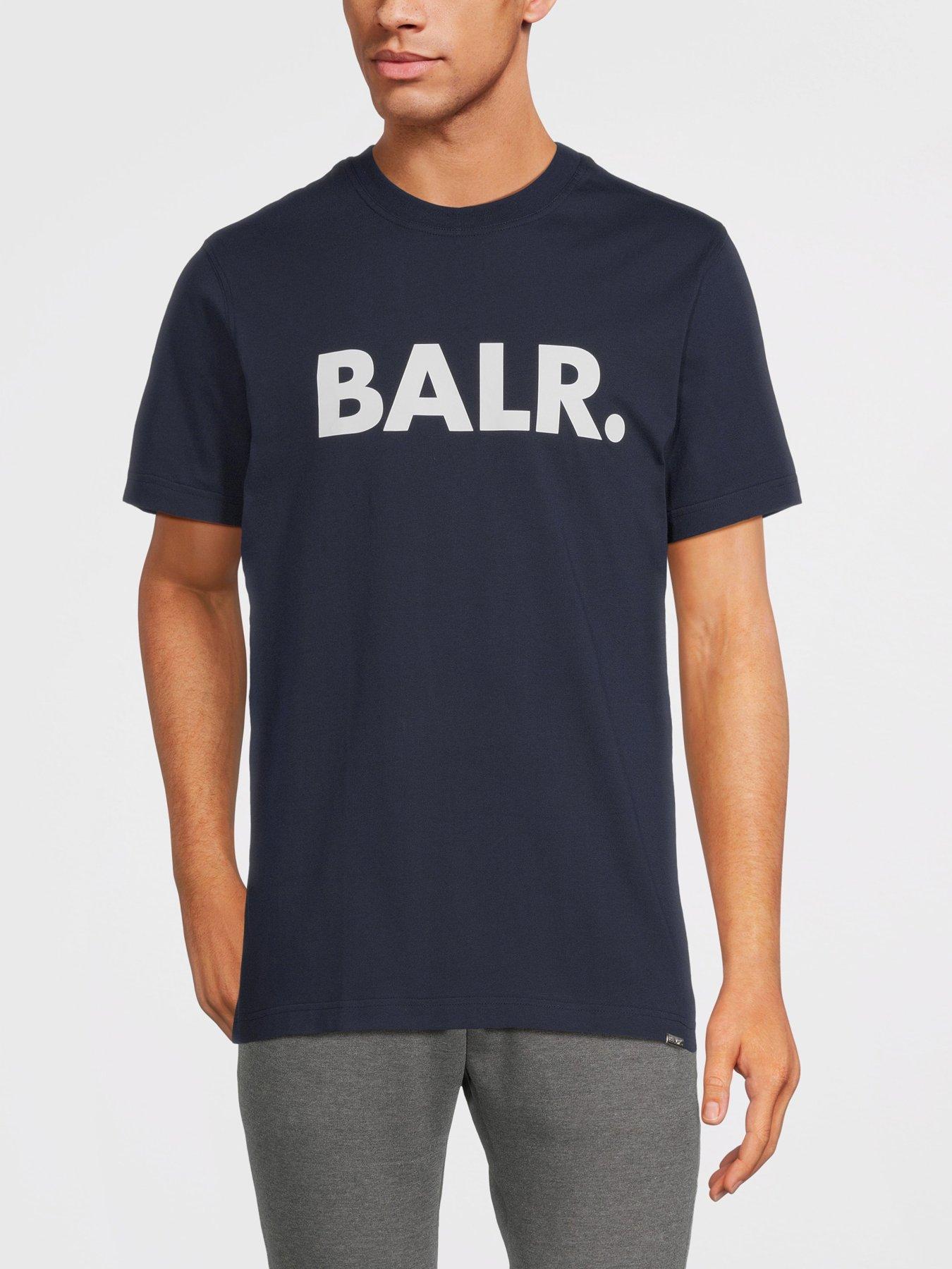 Brand Straight T Shirt Navy