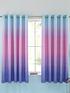  image of catherine-lansfield-ombre-rainbow-clouds-lined-eyelet-curtains-two-panels