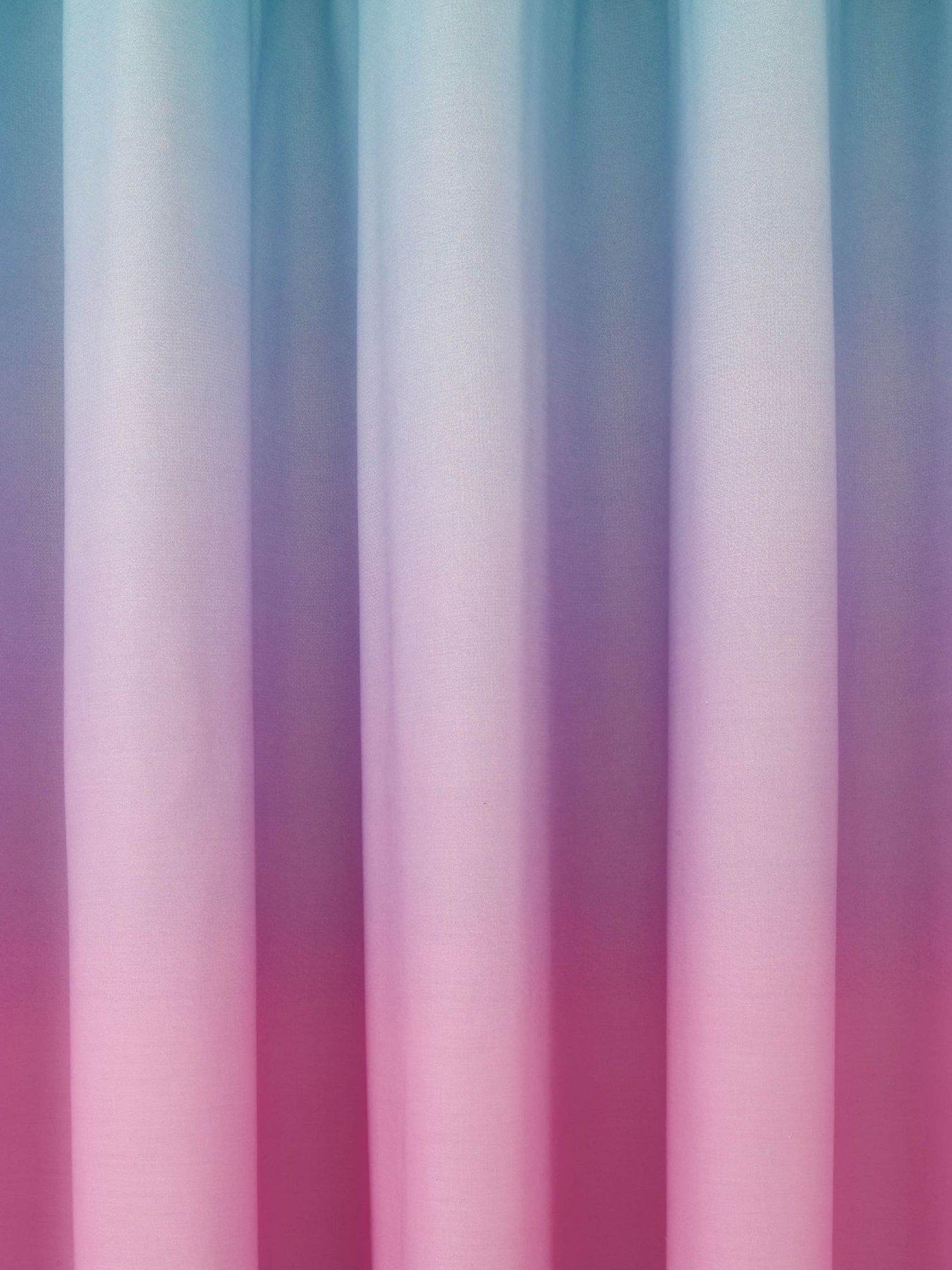 Image 3 of 4 of Catherine Lansfield Ombre Rainbow Clouds Lined Eyelet Curtains Two Panels W168xD183cm(W66xD72inches)