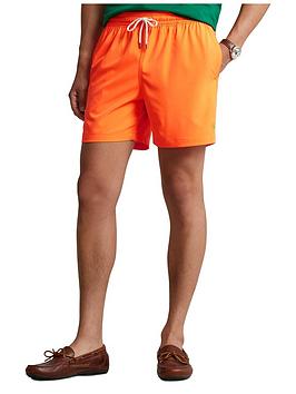 Polo Ralph Lauren Traveller Swim Shorts - Orange, Orange, Size M, Men