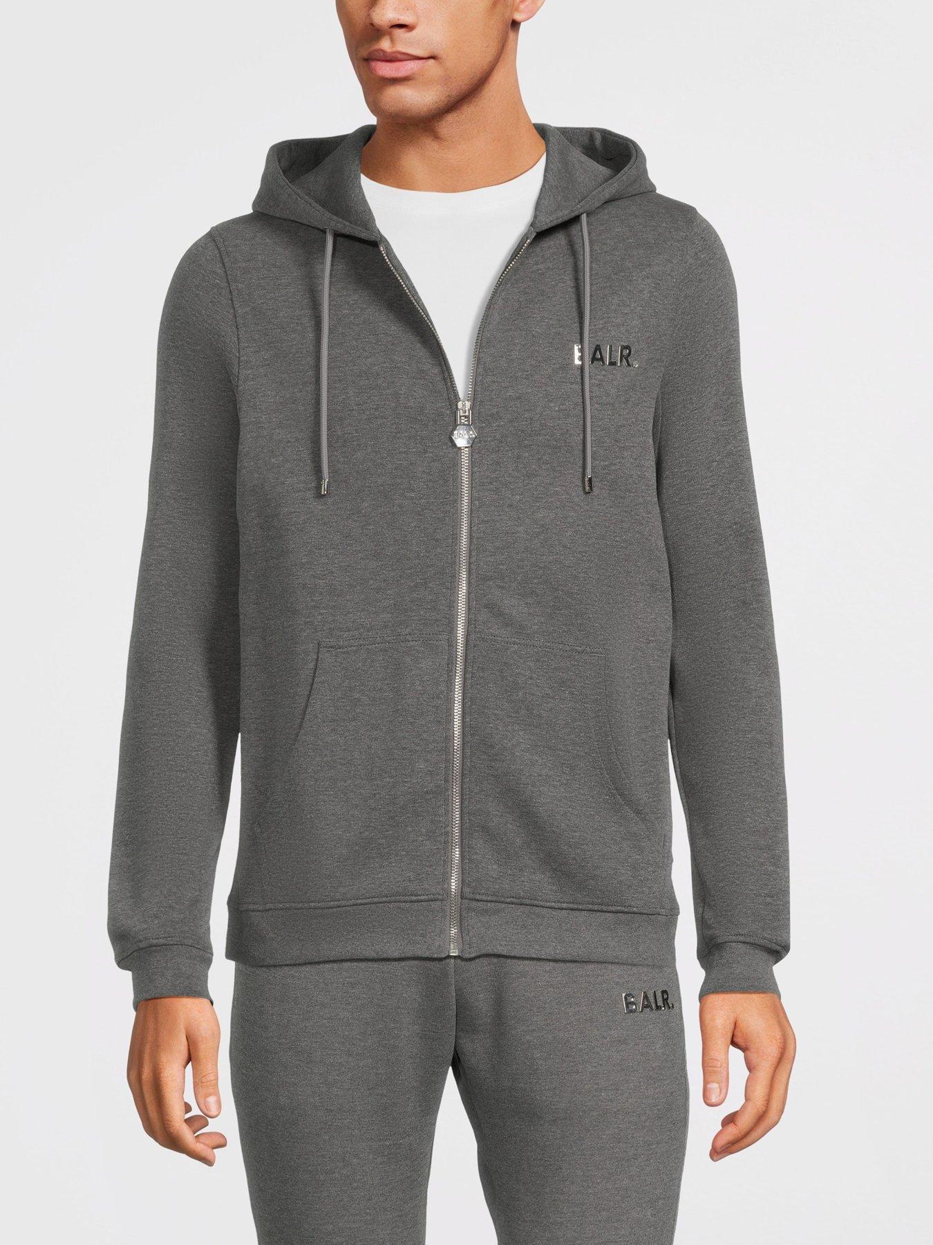 Q Series Straight Zip Through Hoodie Grey