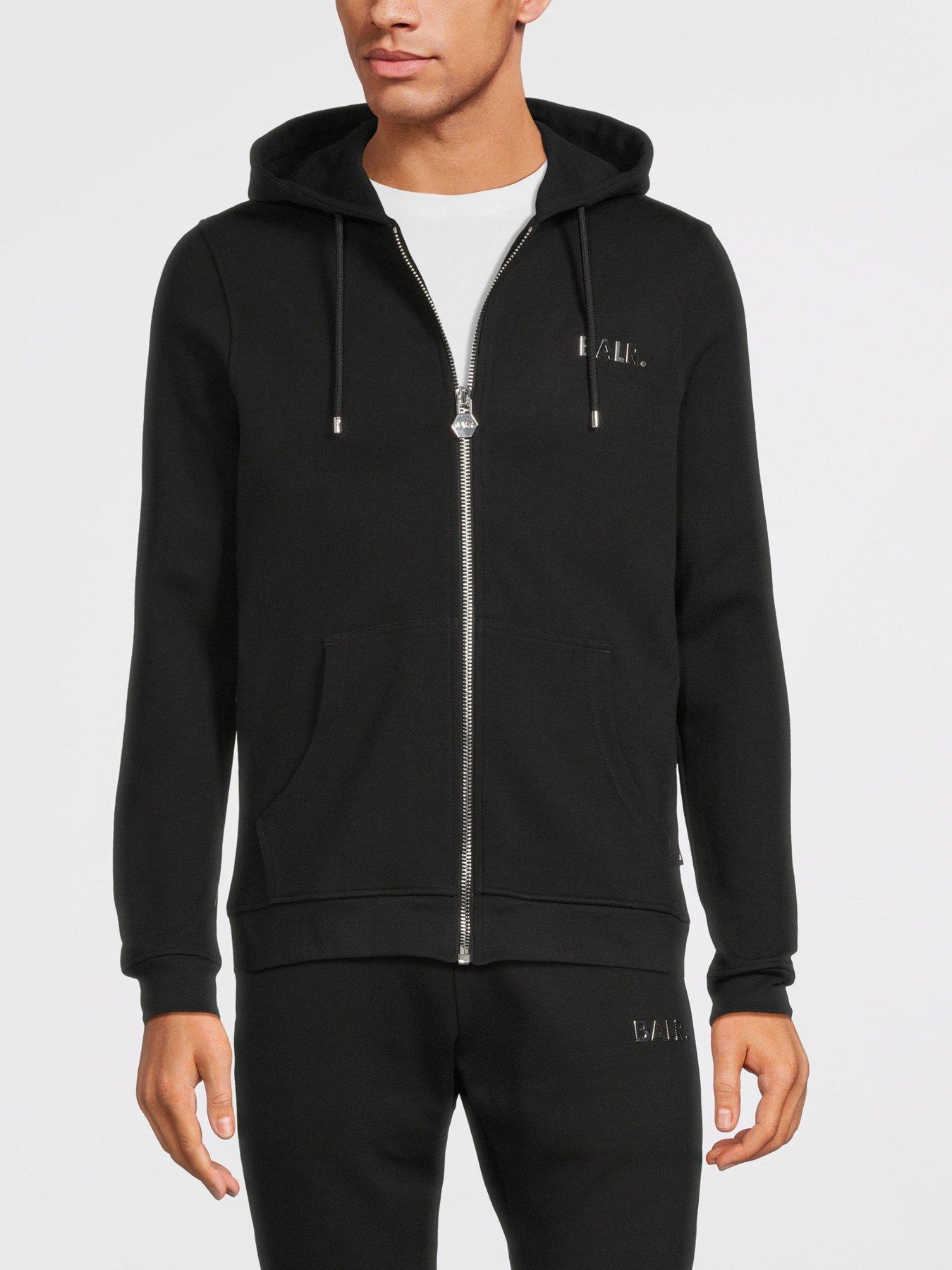 BALR Q-Series Straight Zip Through Hoodie - Black | very.co.uk