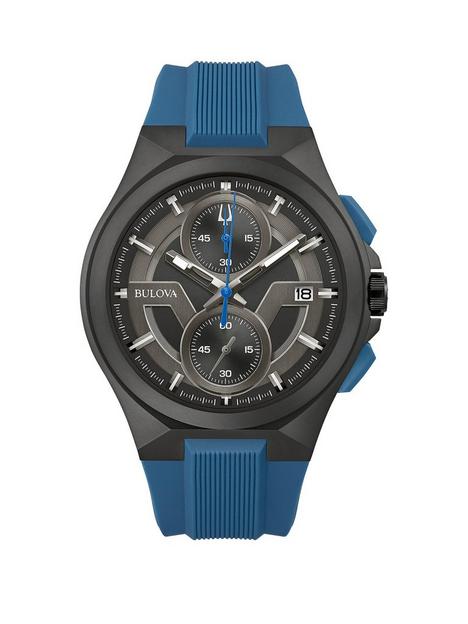 bulova-nbspmens-maquina-blue-strap-watch