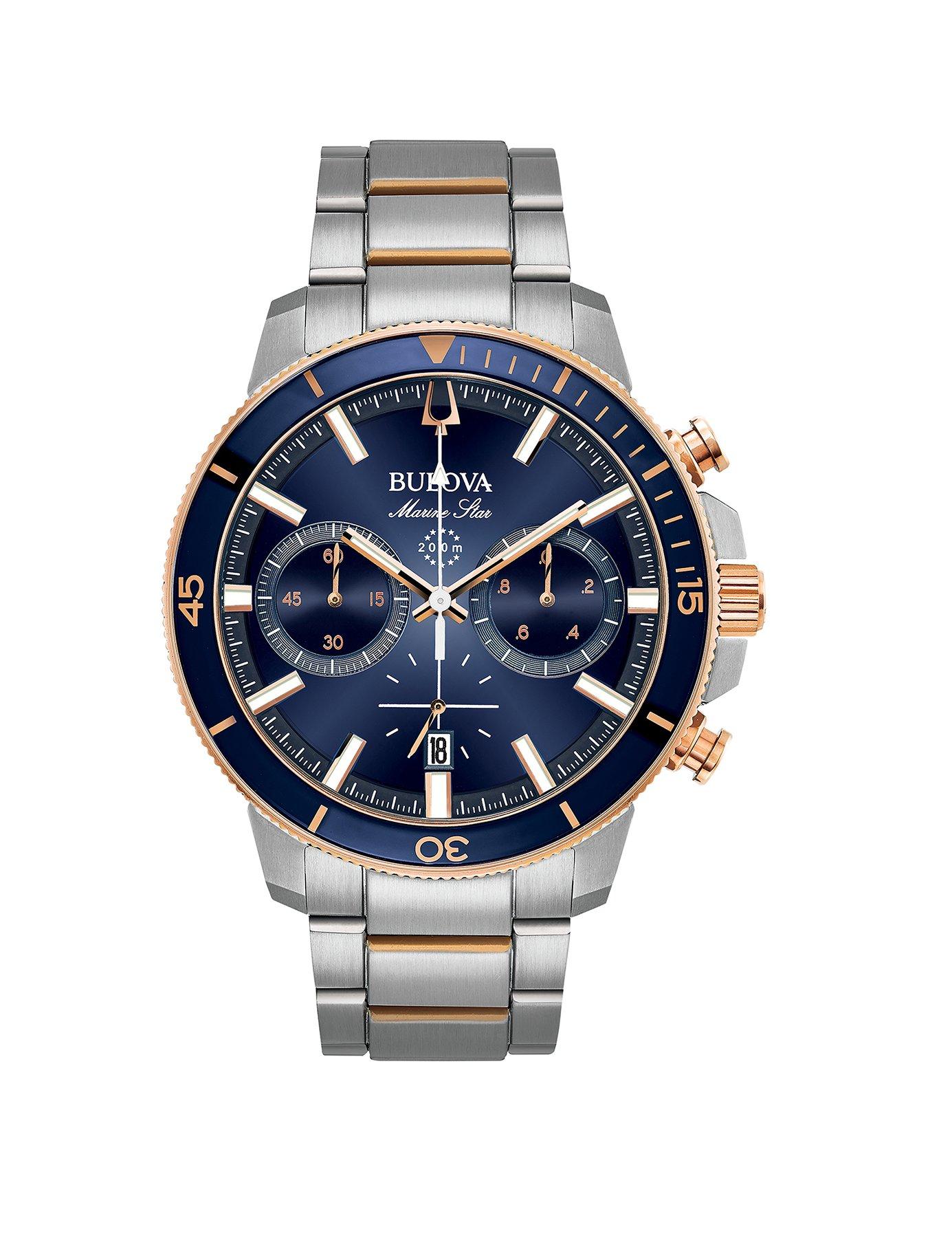 Product photograph of Bulova Men S Marine Star Watch from very.co.uk