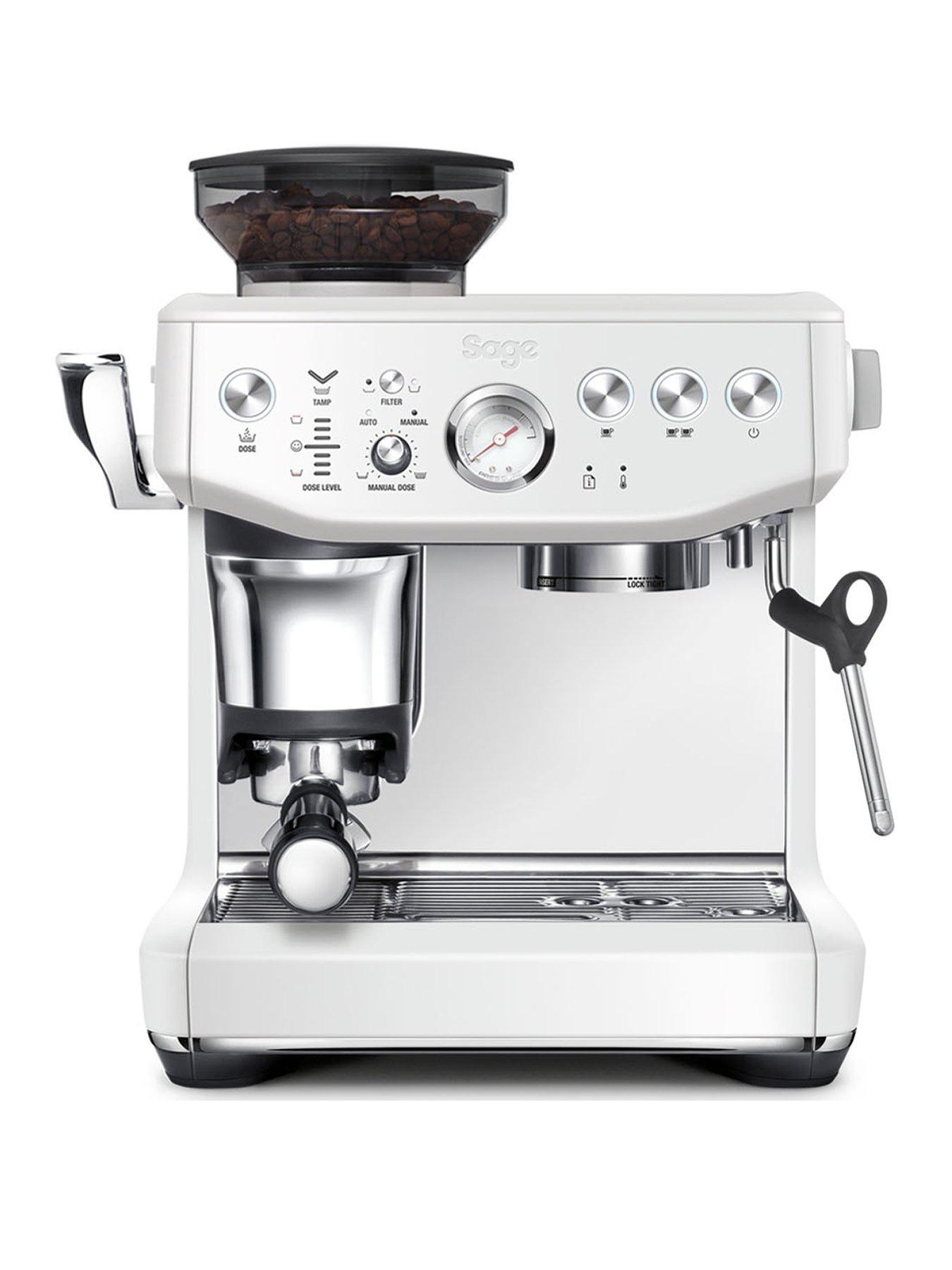 Product photograph of Sage The Barista Express Impress Coffee Machine - Sea Salt from very.co.uk