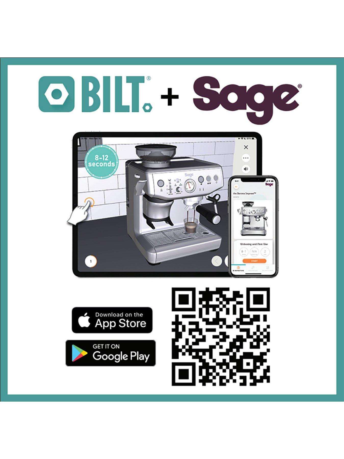 Image 6 of 7 of Sage the Barista Express Impress Coffee Machine -&nbsp;Sea Salt