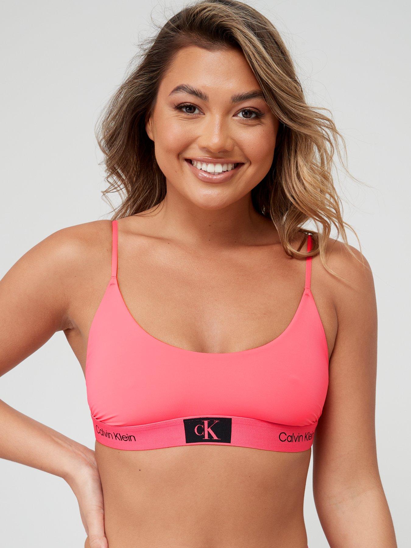 Hot pink calvin klein bralette clearance