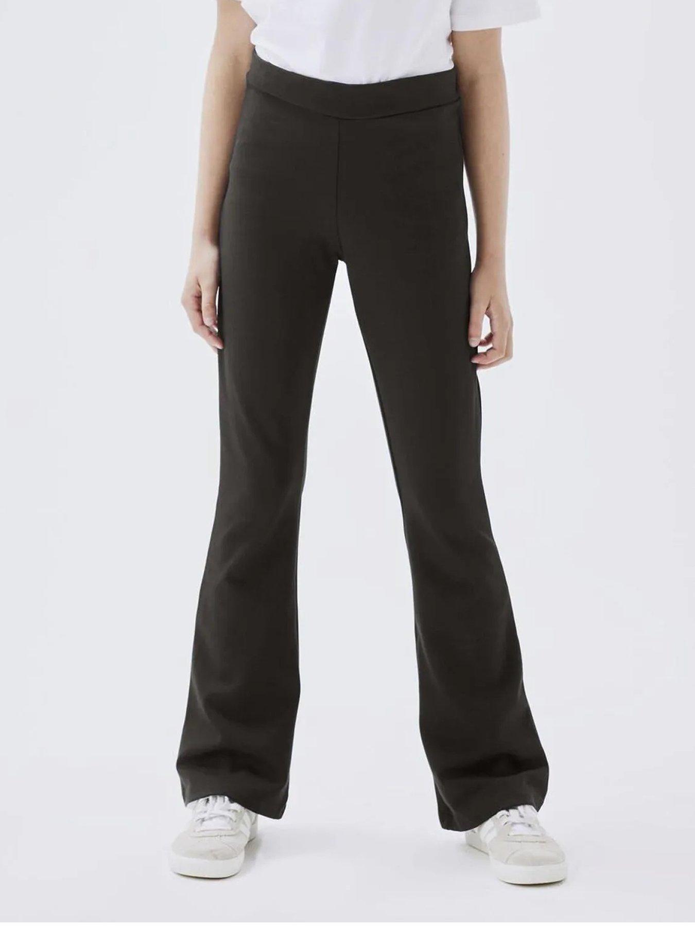 Ladies black best sale flared trousers