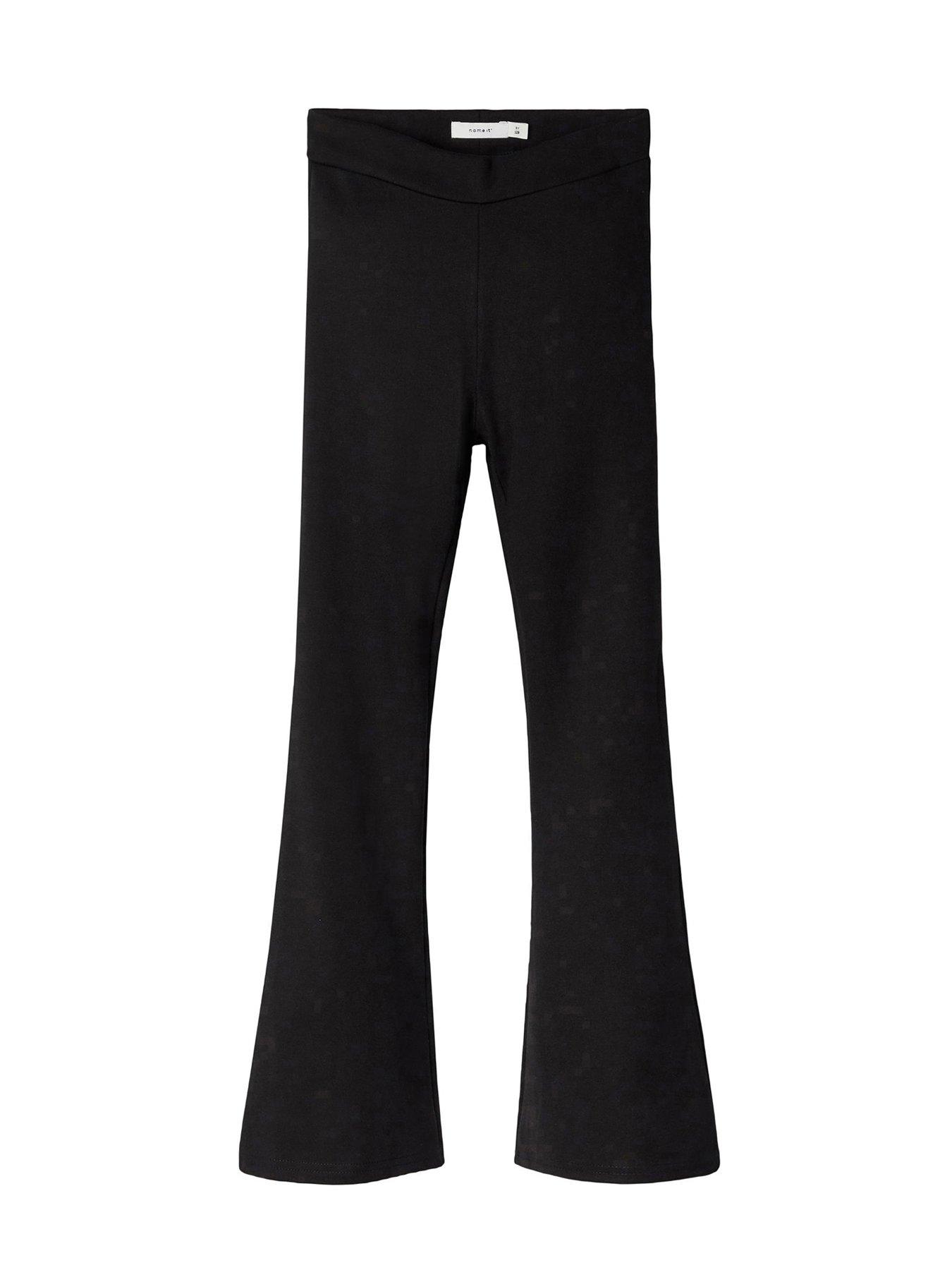 Image 3 of 5 of Name It Girls Flared Trousers - Black