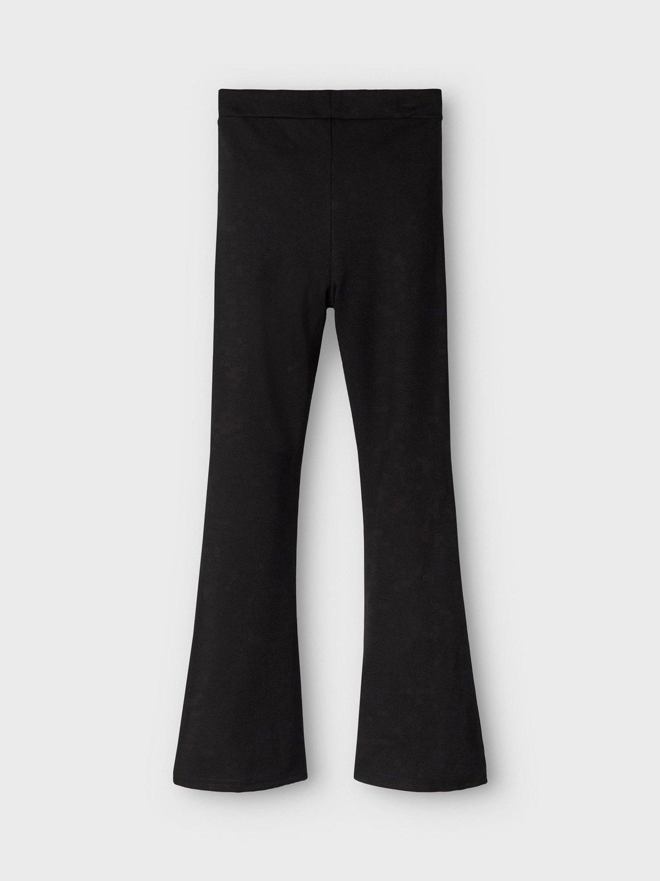 Image 4 of 5 of Name It Girls Flared Trousers - Black