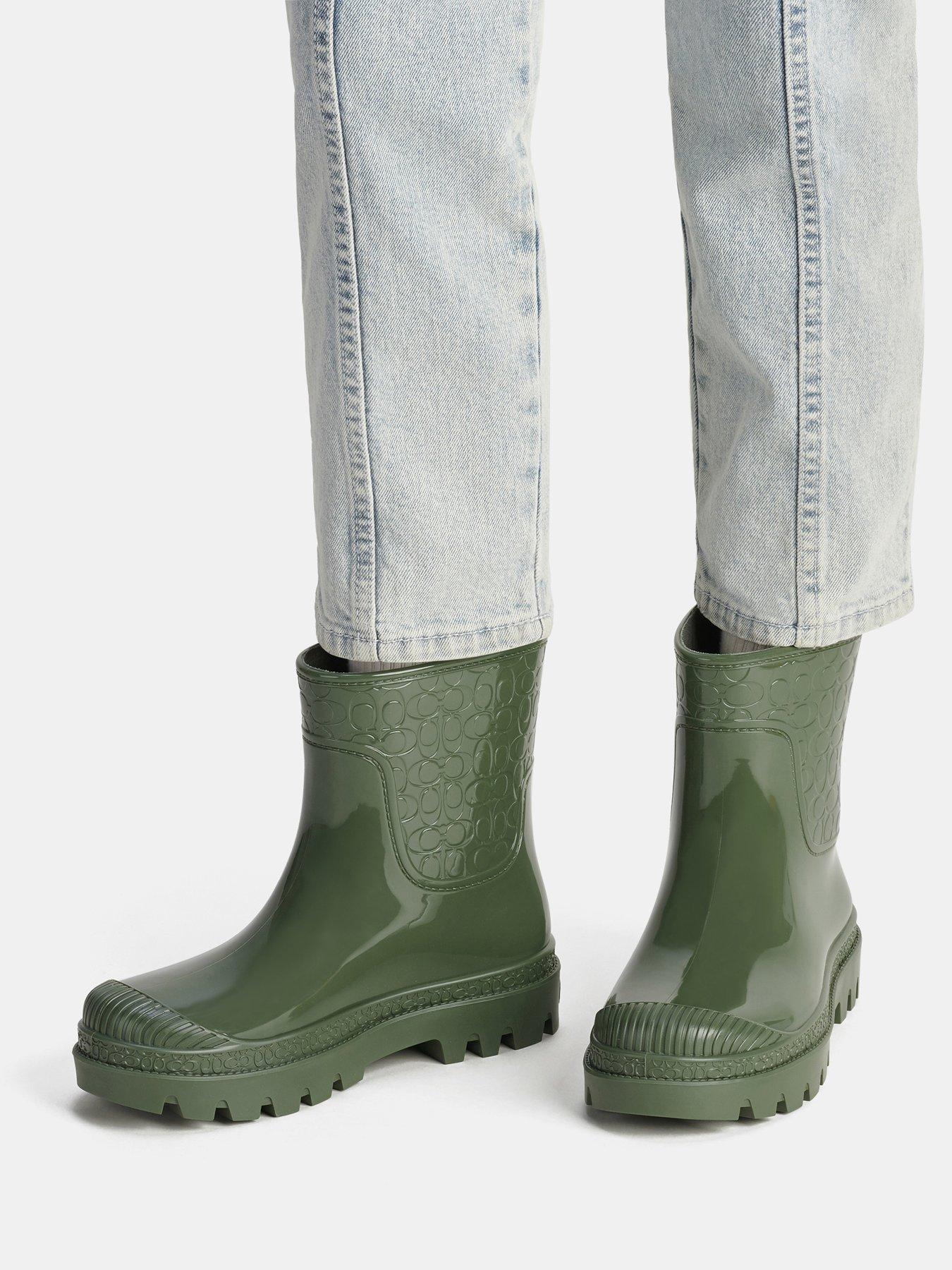 Coach short 2025 rain boots