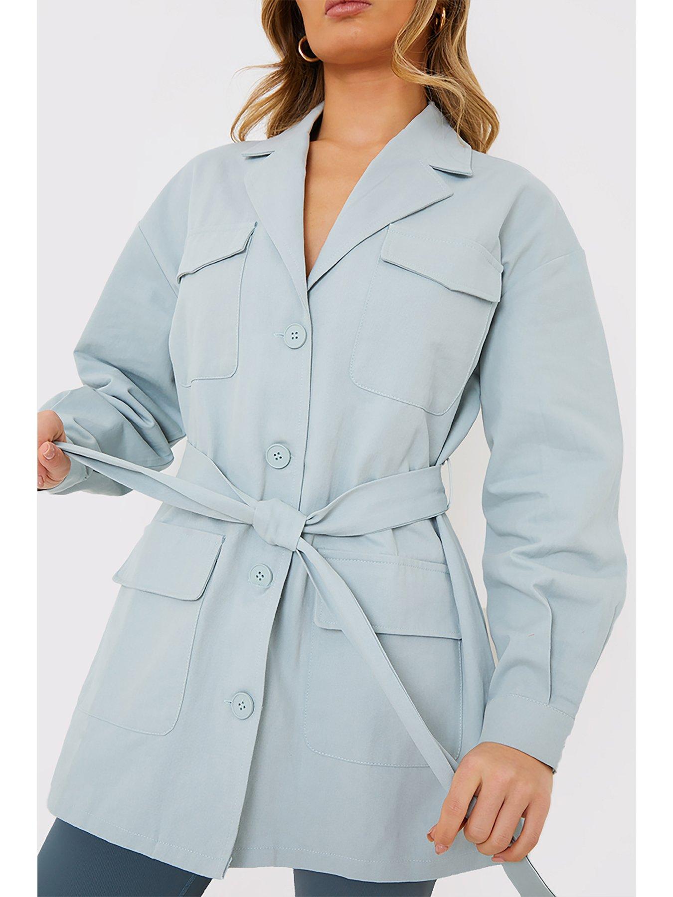 Light blue utility jacket hotsell