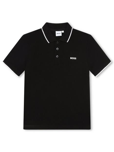 boss-boys-short-sleeve-logo-polo-black