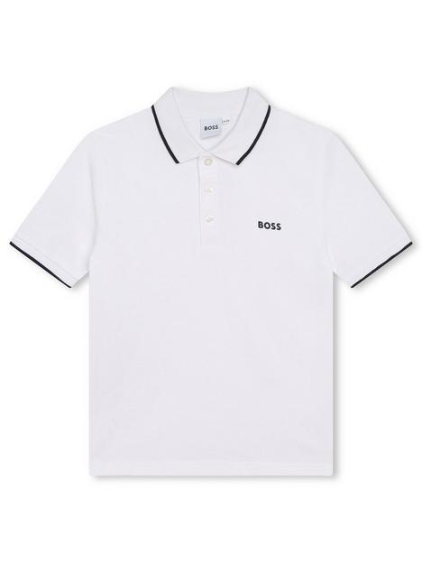 boss-boys-short-sleeve-logo-polo-white