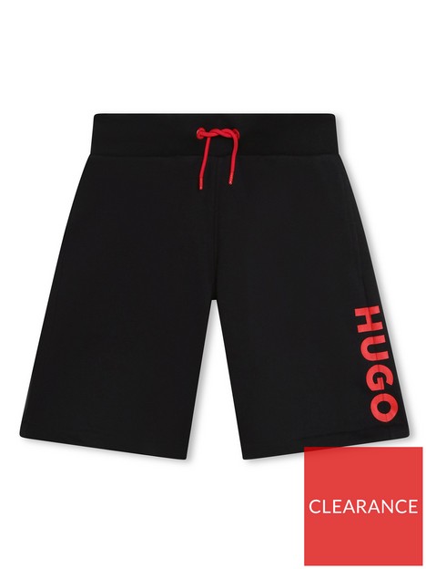 hugo-boys-logo-jog-shorts-black