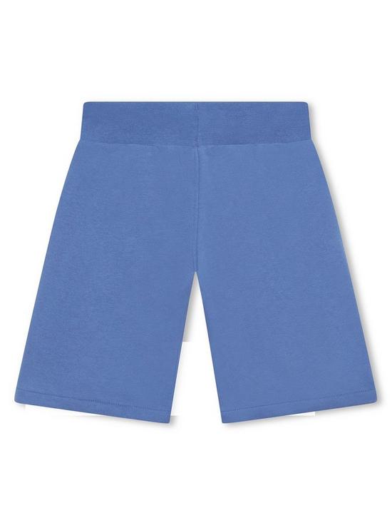 back image of hugo-boys-logo-jog-shorts-blue