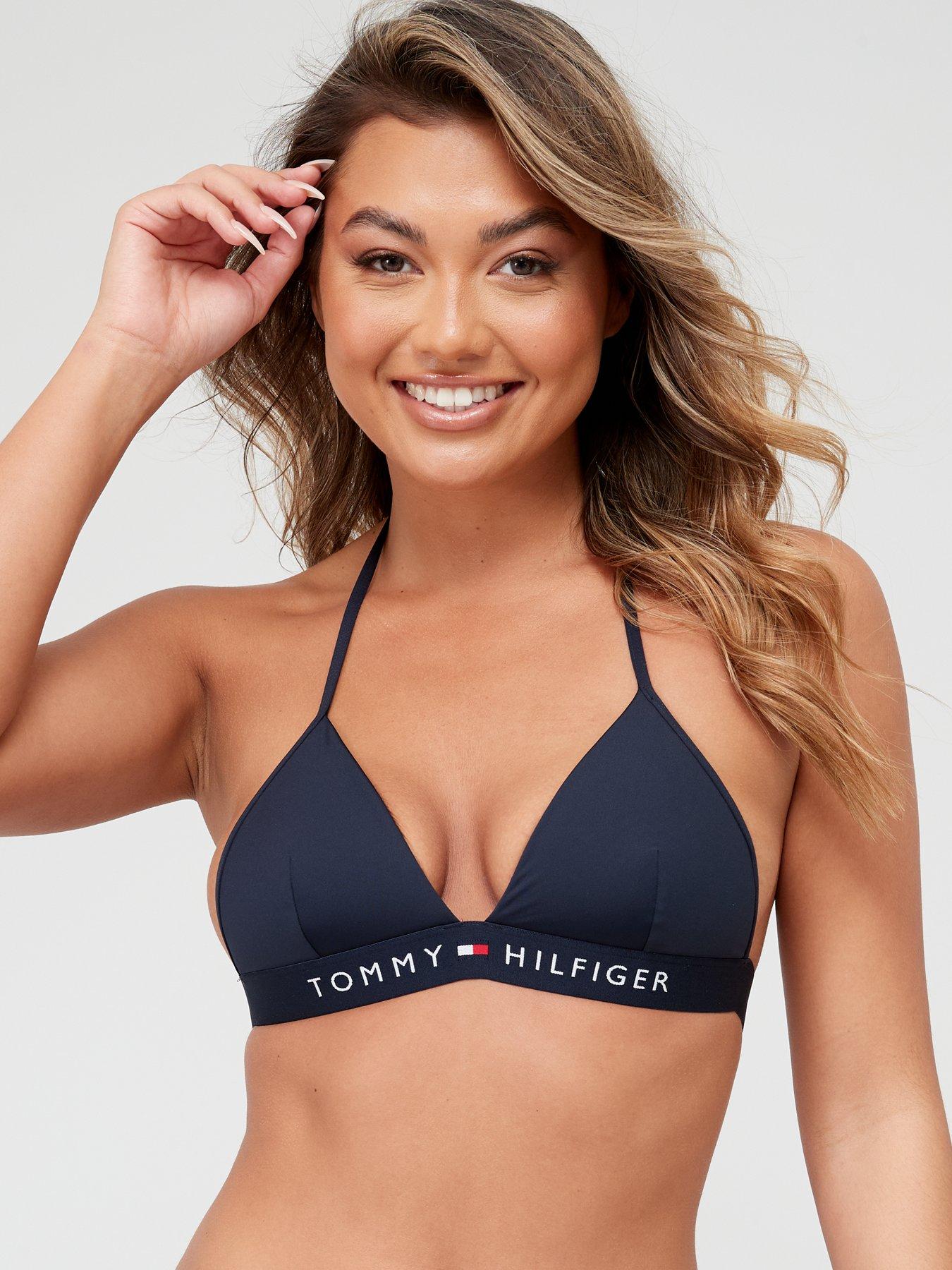 Image 3 of 4 of Tommy Hilfiger Original Triangle Fixed Bikini Top - Navy