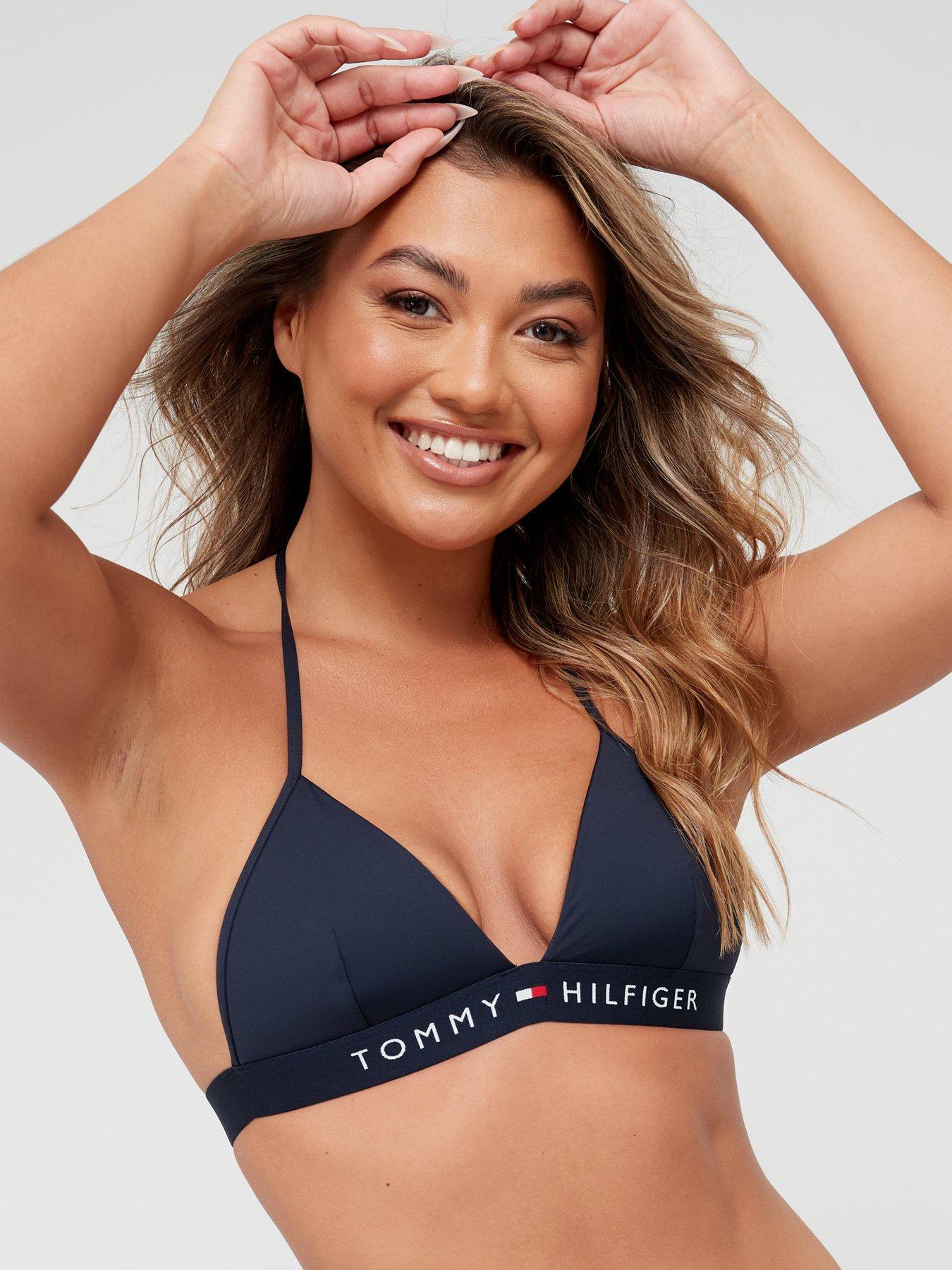 Image 4 of 4 of Tommy Hilfiger Original Triangle Fixed Bikini Top - Navy