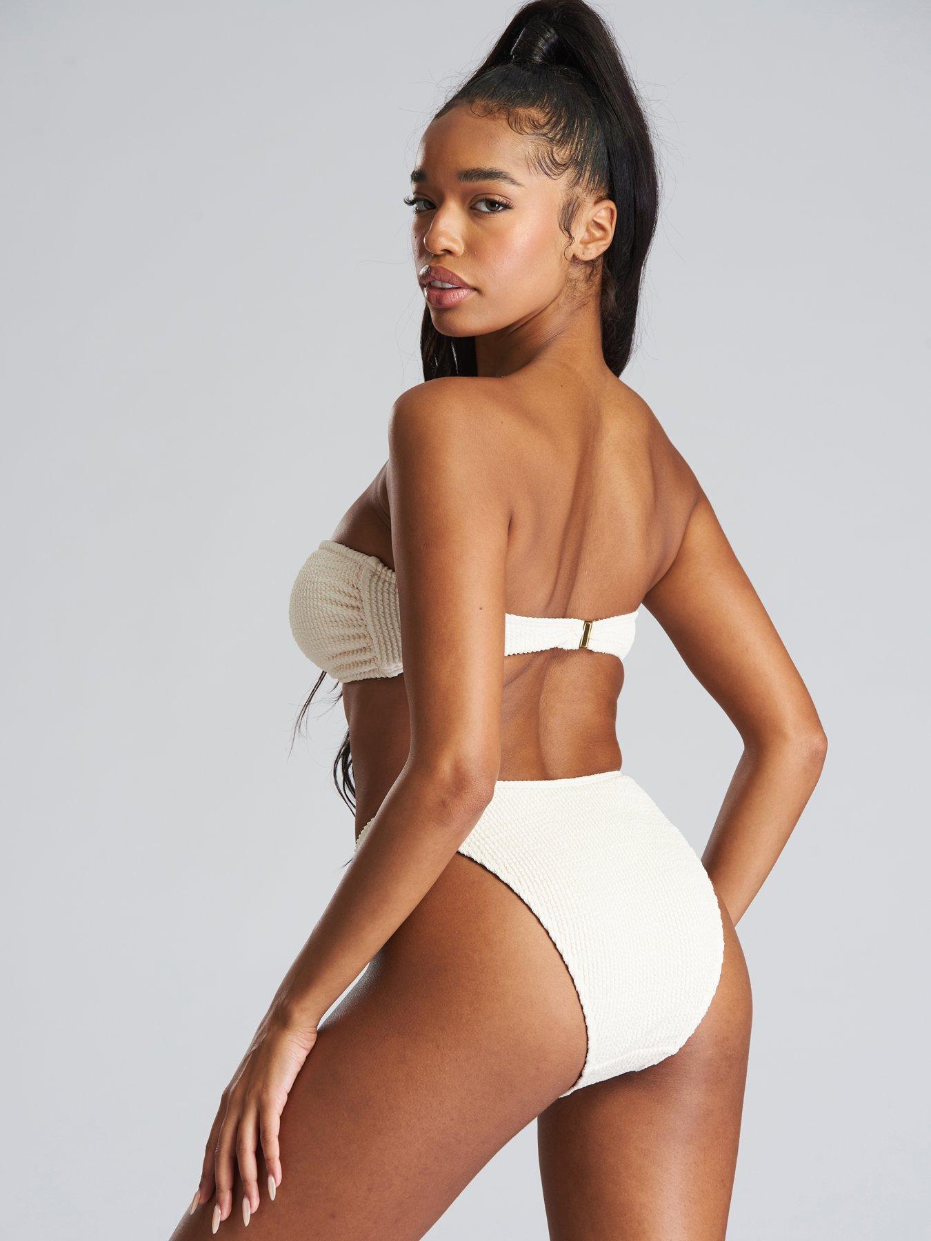 Buy South Beach Navy Twist Bikni Top And High Waist Briefs from