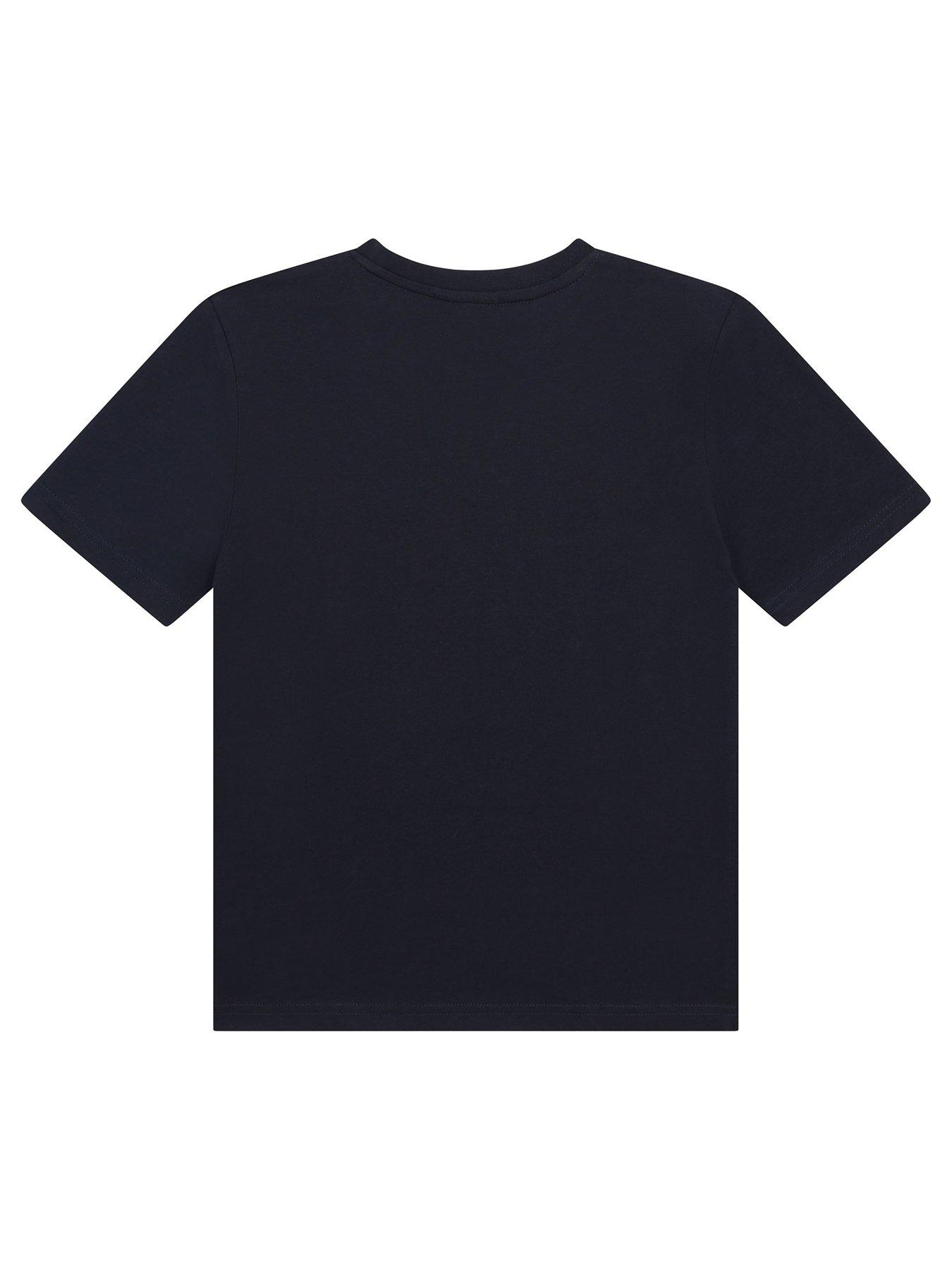 Image 2 of 2 of BOSS Boys Short Sleeve Large Logo T-shirt - Navy