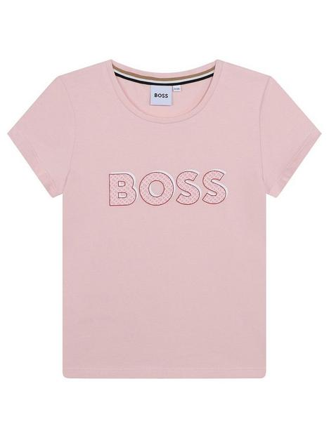 boss-girls-logo-t-shirt-pink