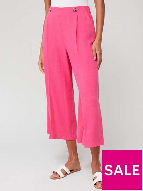 v-by-very-linen-mix-tailored-culottes-brightnbsppink