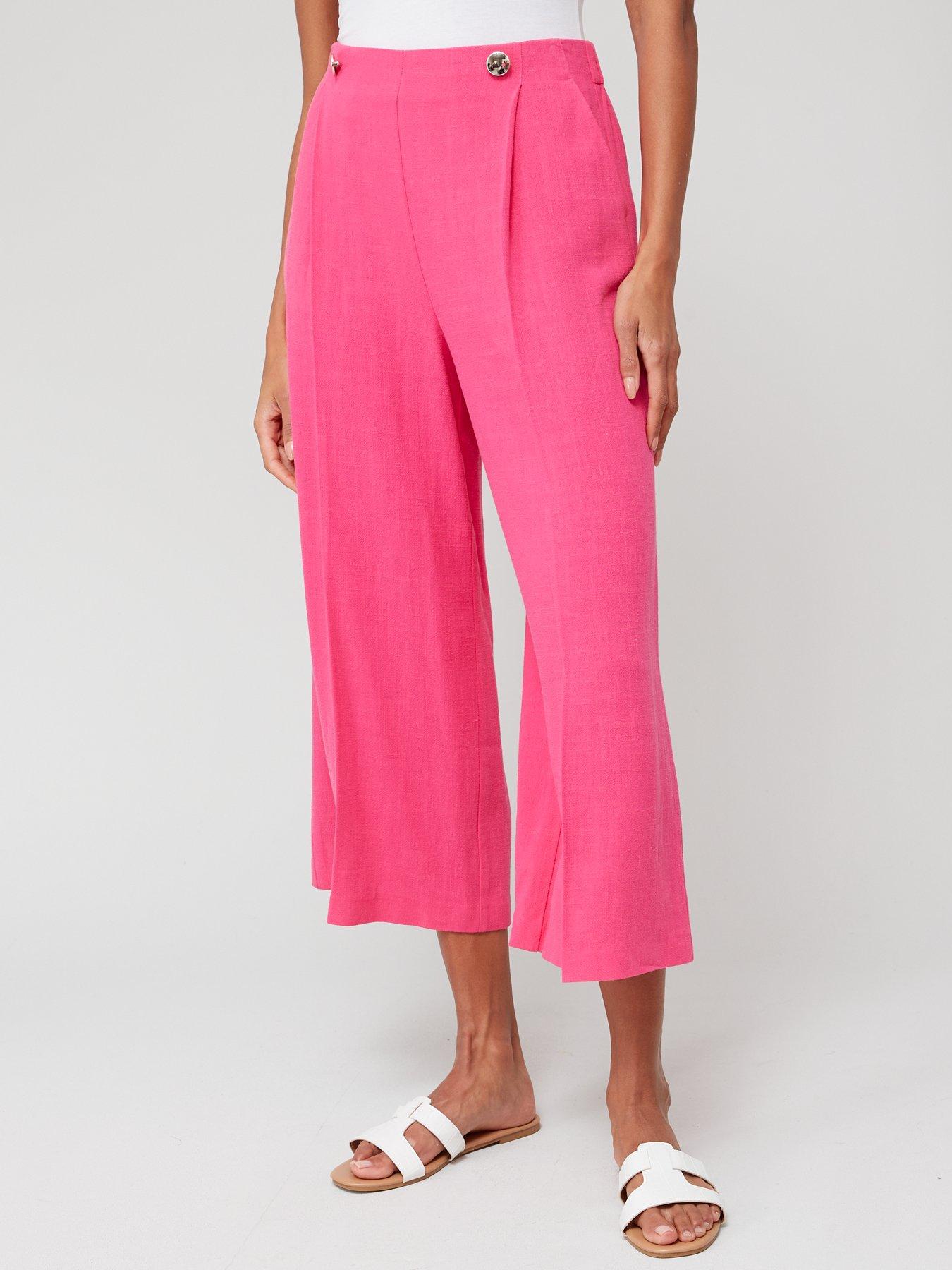 Plus Crepe Belted Culotte Pants