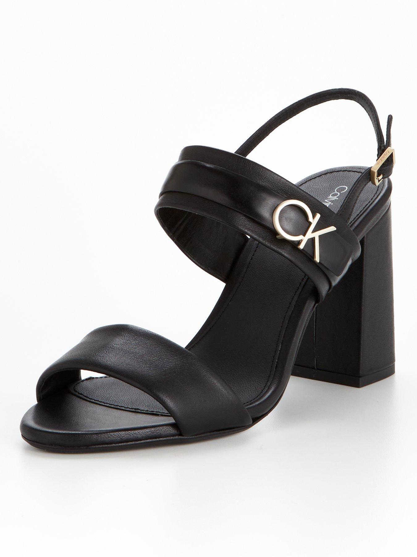 Calvin klein best sale block heel sandals