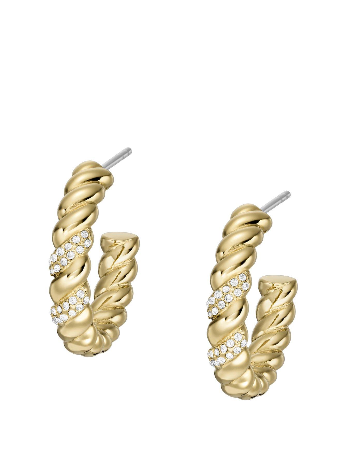 Fossil sales hoop earrings