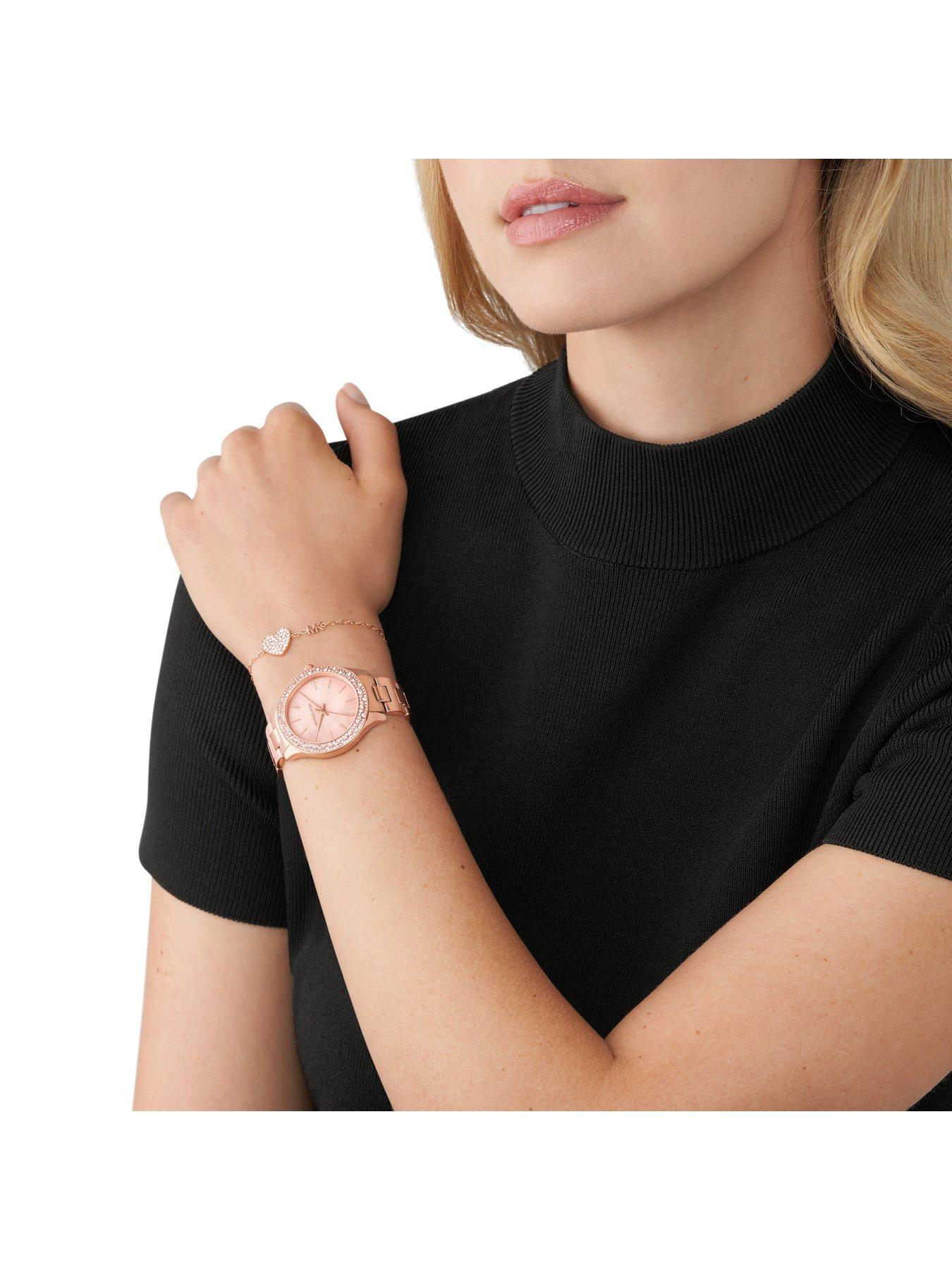 Watch and bracelet on sale set rose gold