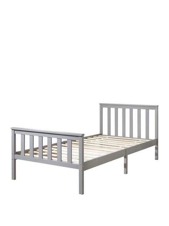 stillFront image of clayton-wooden-bed-frame-with-mattress-options-buy-amp-save-grey