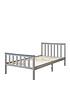  image of clayton-wooden-bed-frame-with-mattress-options-buy-amp-save-grey