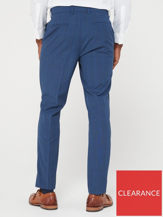 stillFront image of peter-werth-x-very-slim-fit-check-suit-trouser-navy
