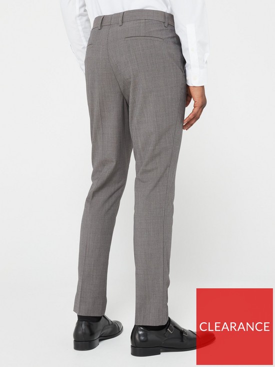 stillFront image of peter-werth-x-very-slim-fit-dogtooth-suit-trousers-grey