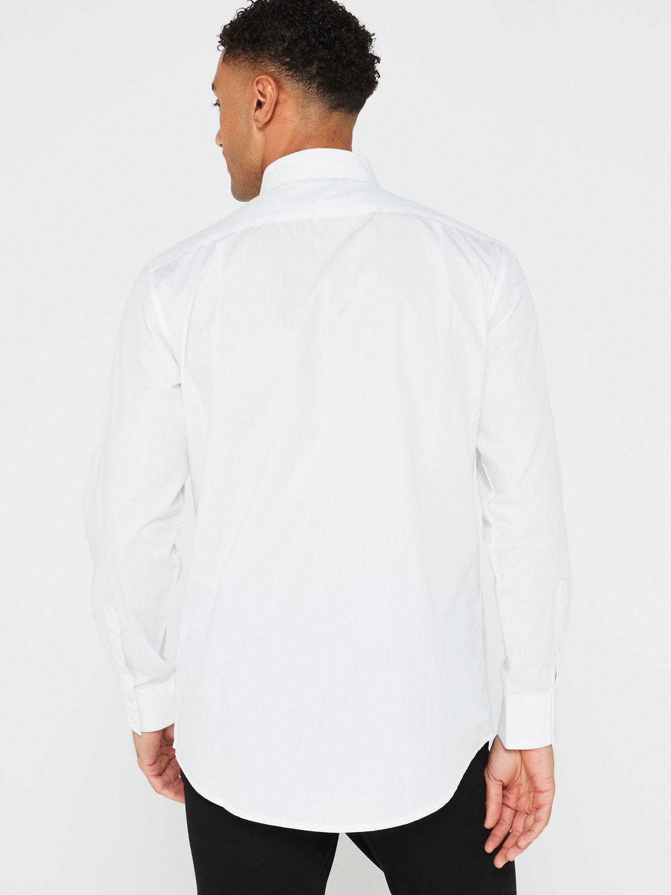 Image 2 of 4 of Peter Werth X Very Long Sleeve Collar Bar Shirt - White