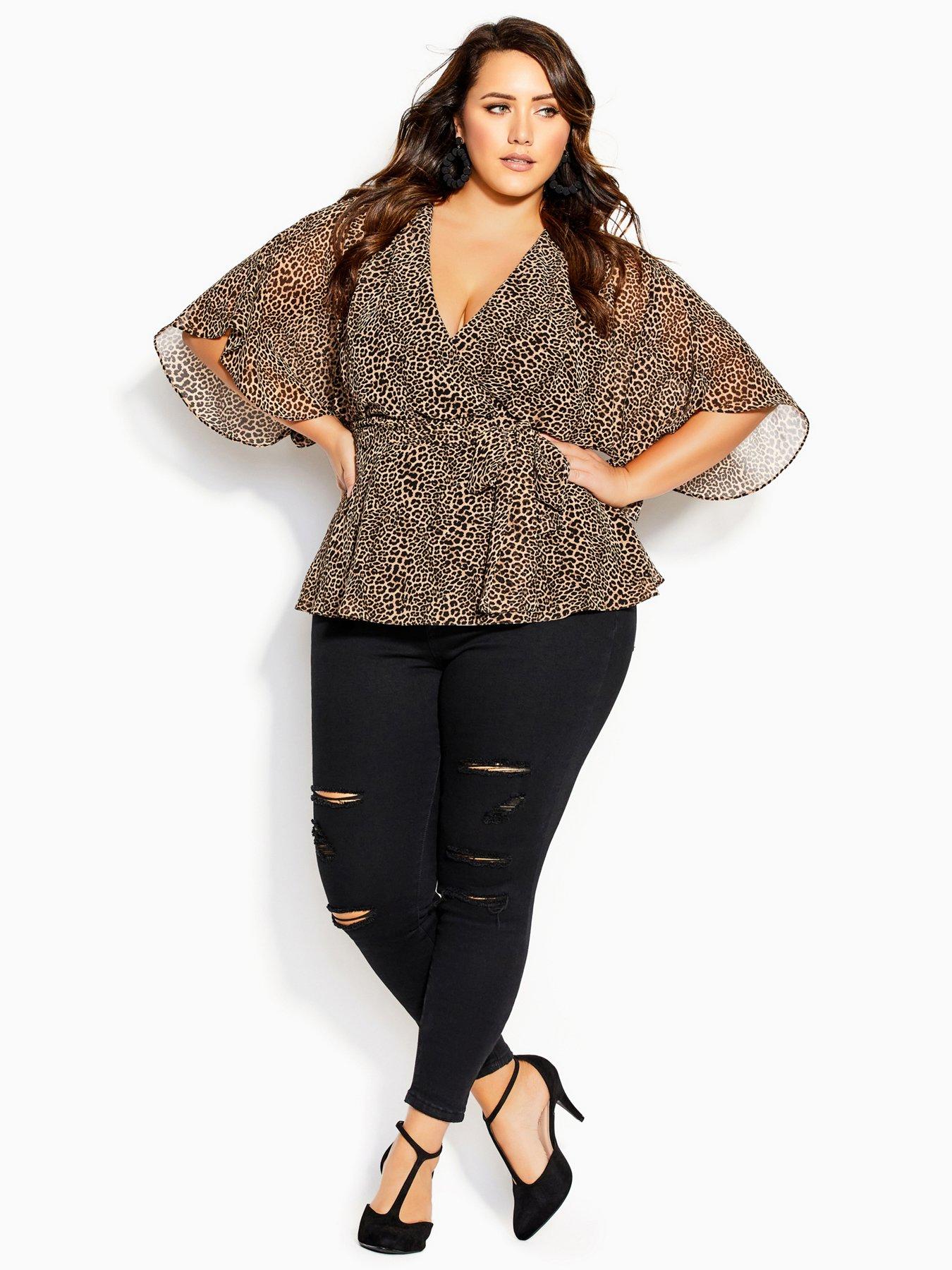 plus size leopard top