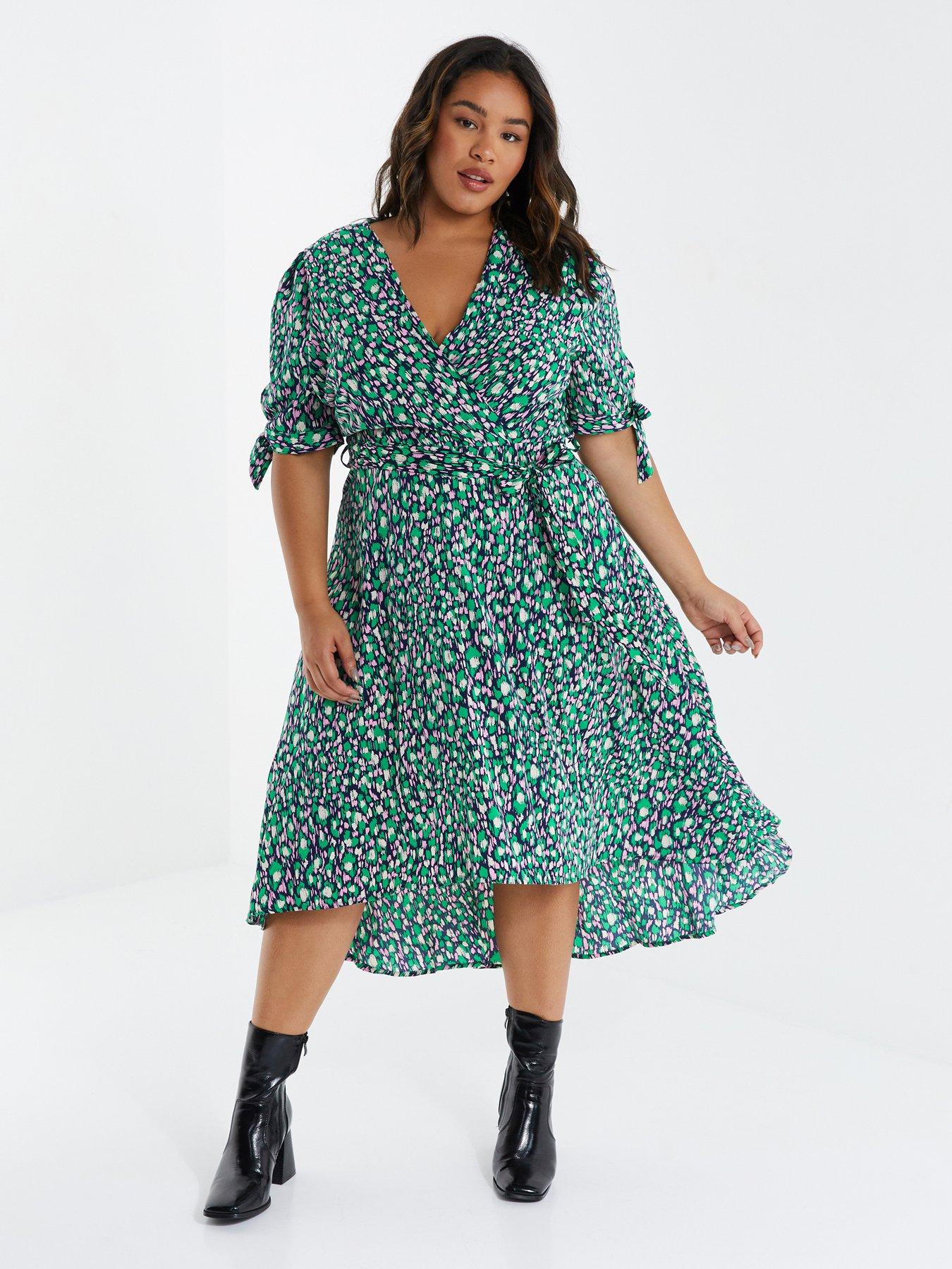 quiz plus size wrap dress