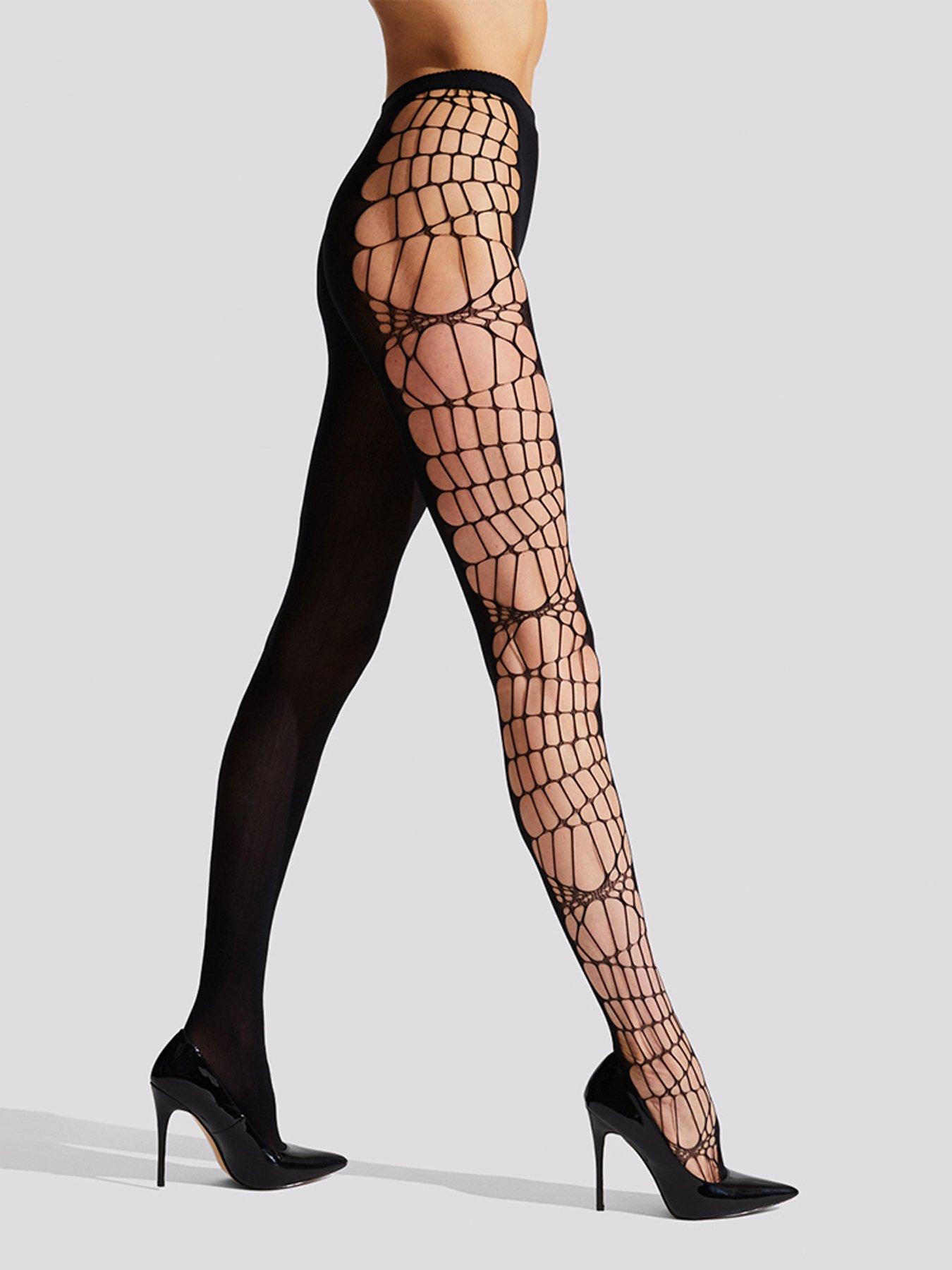 Ann Summers Hosiery Lace Strappy Crotchless Tights