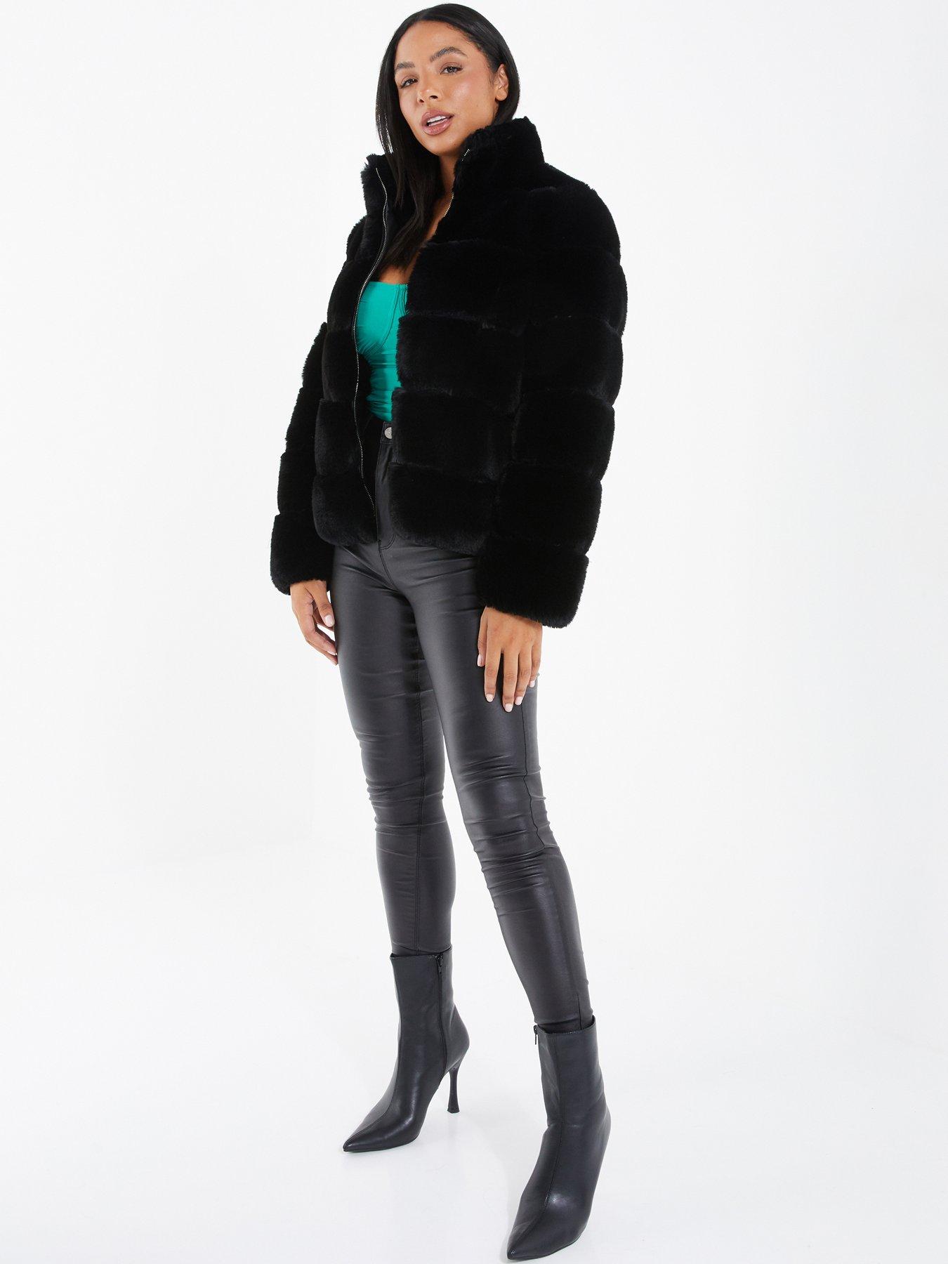 Oversized Teddy Cropped Puffer Jacket / Black – Style Cheat