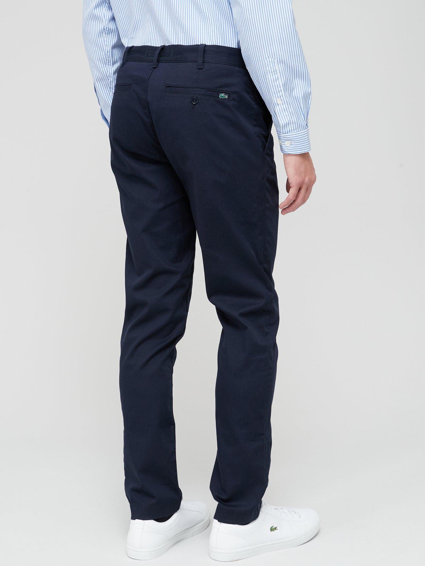 Lacoste Classic Slim Fit Stretch Cotton Chinos - Navy | Very.co.uk