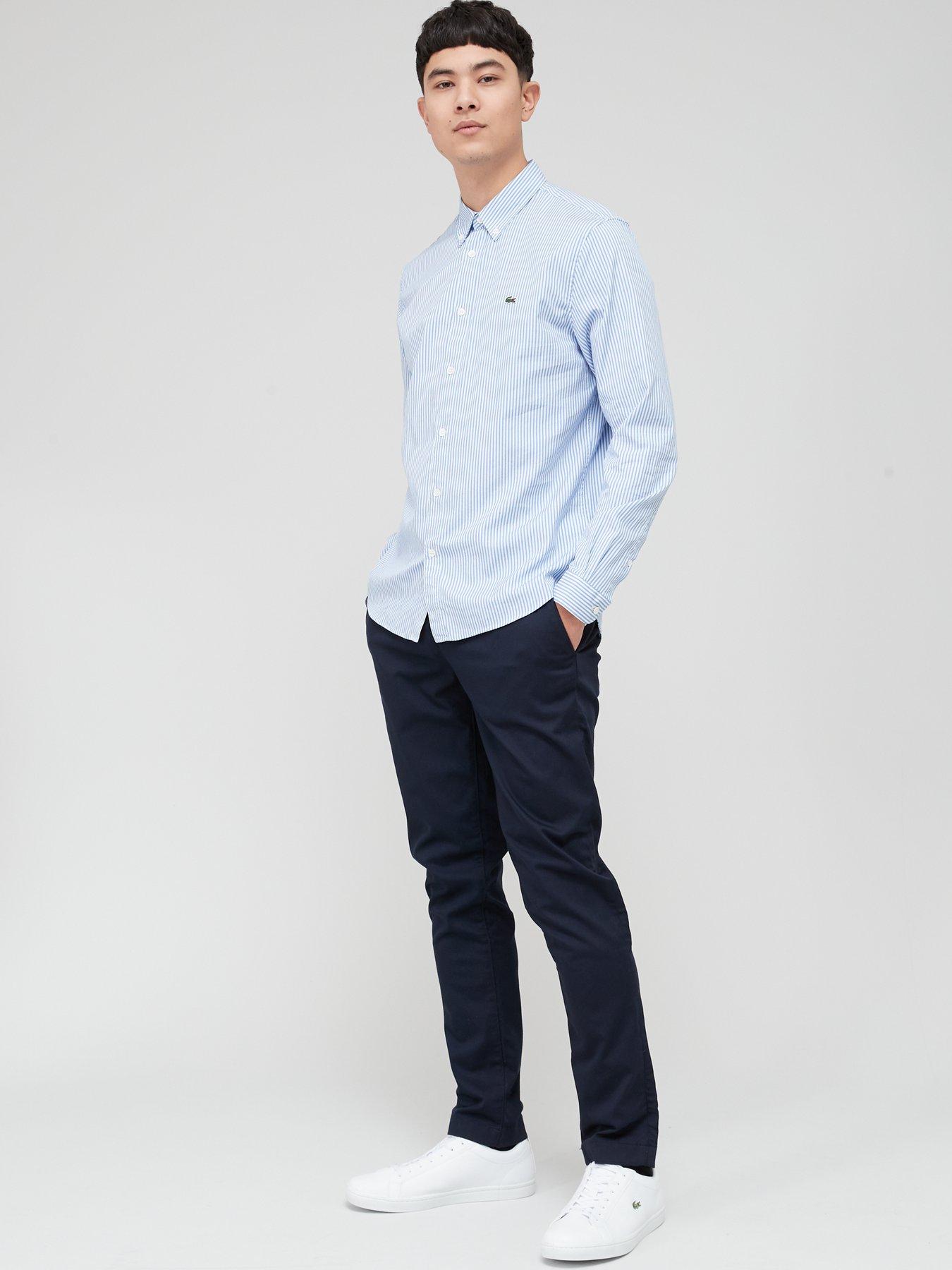 Lacoste Classic Slim Fit Stretch Cotton Chinos - Navy | Very.co.uk