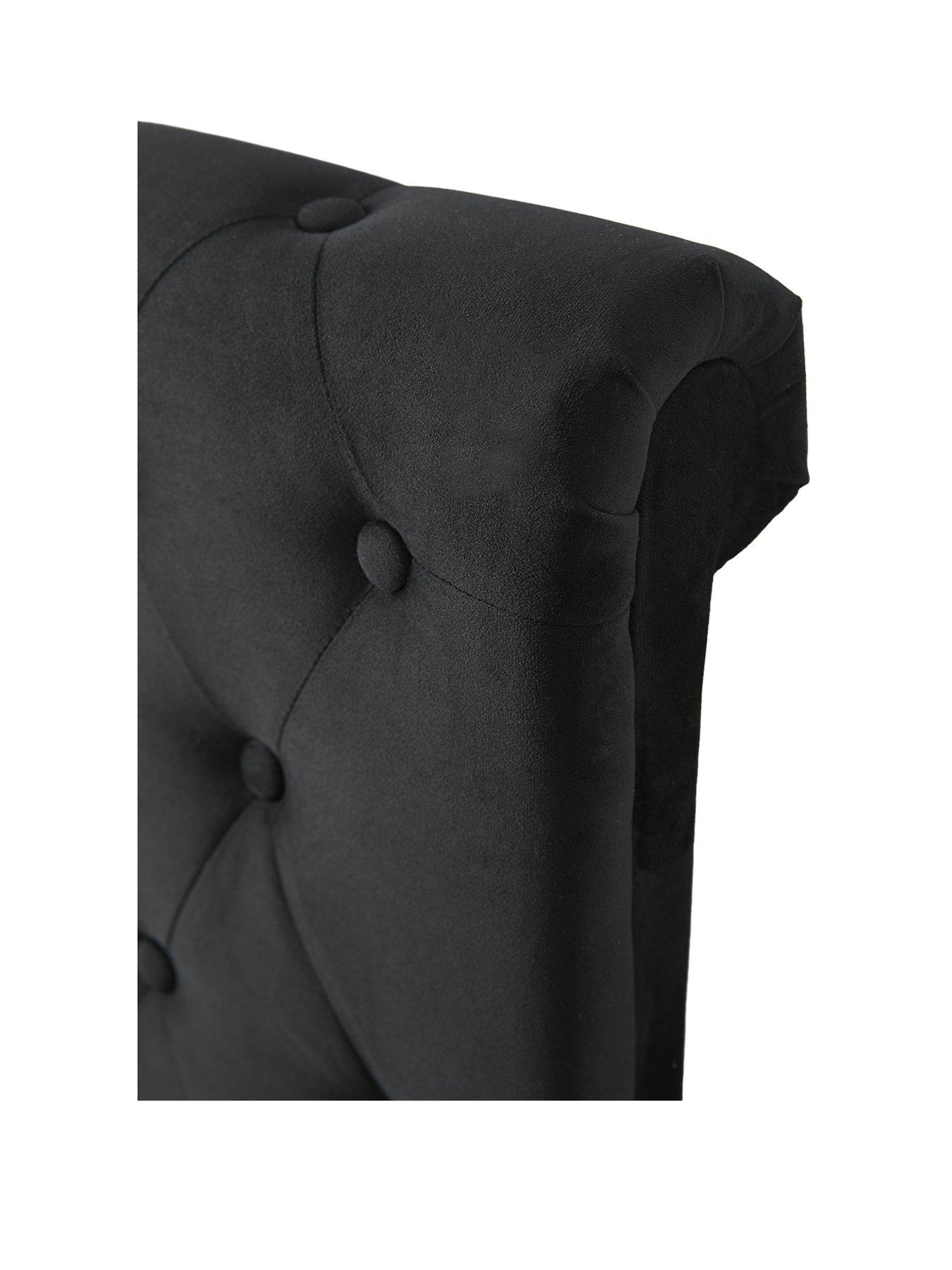 Image 3 of 5 of Aspire Chesterfield Ottoman Storage Bed - Black